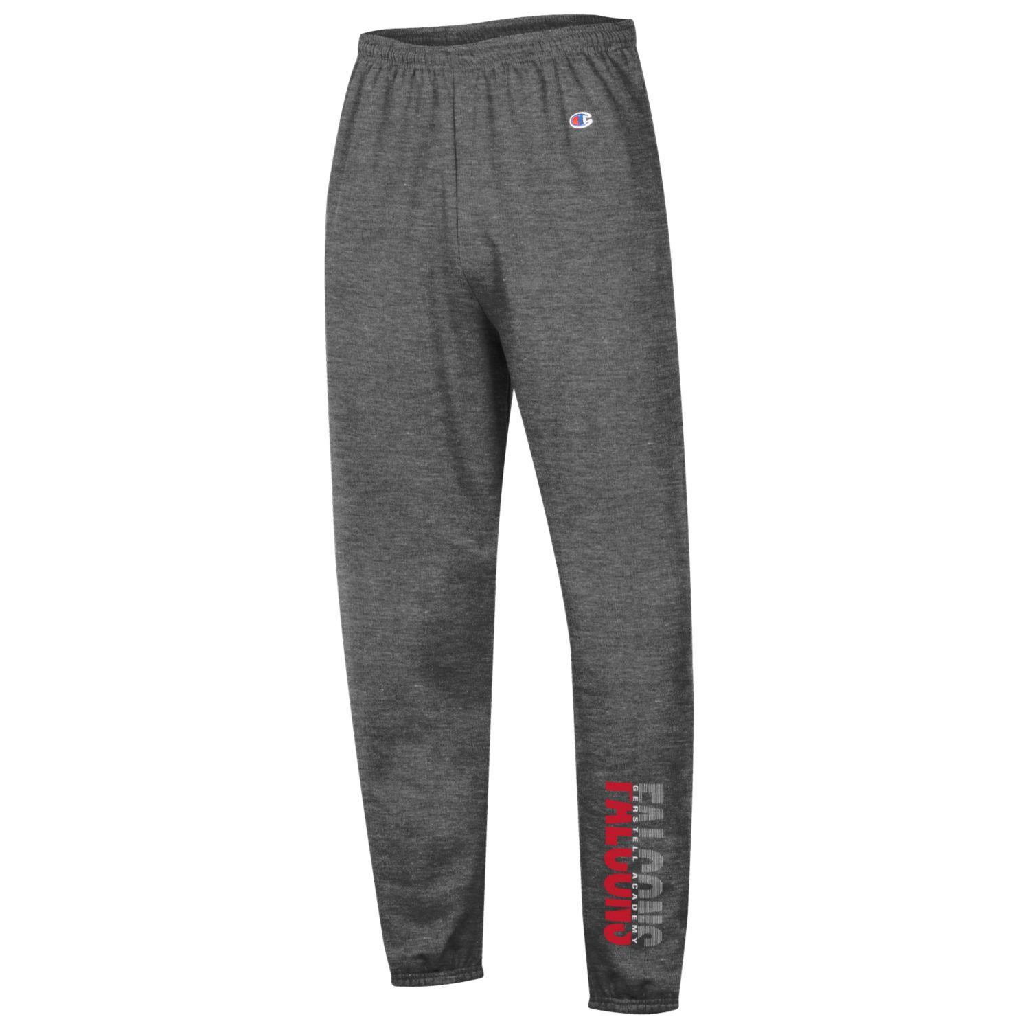 Champion Powerblend Banded Bottom Pant - Heather Grey